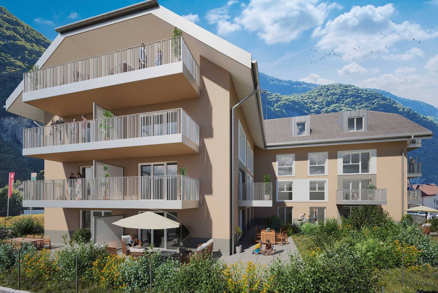 Appartement de 3,5 pièces avec jardin dans une nouvelle résidence